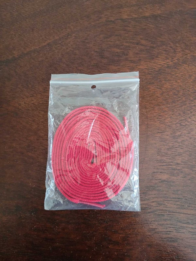 Brand New Men's Bright Red Flat Woven Shoelaces - photo 4