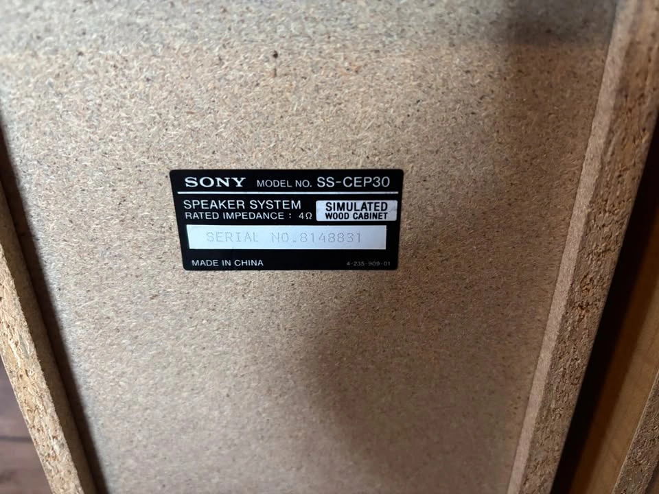 SONY BOOKSHELF SPEAKERS - MODEL SS-CEP30 - WOOD FINISH - photo 4