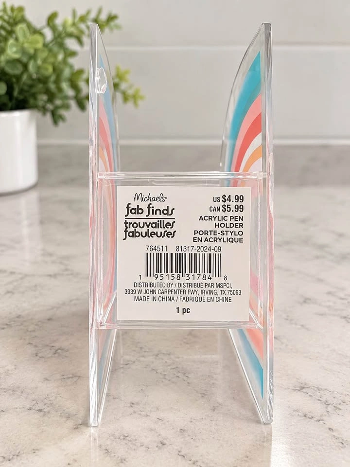 Michaels Fab Finds Acrylic Rainbow Pen Holders - photo 3