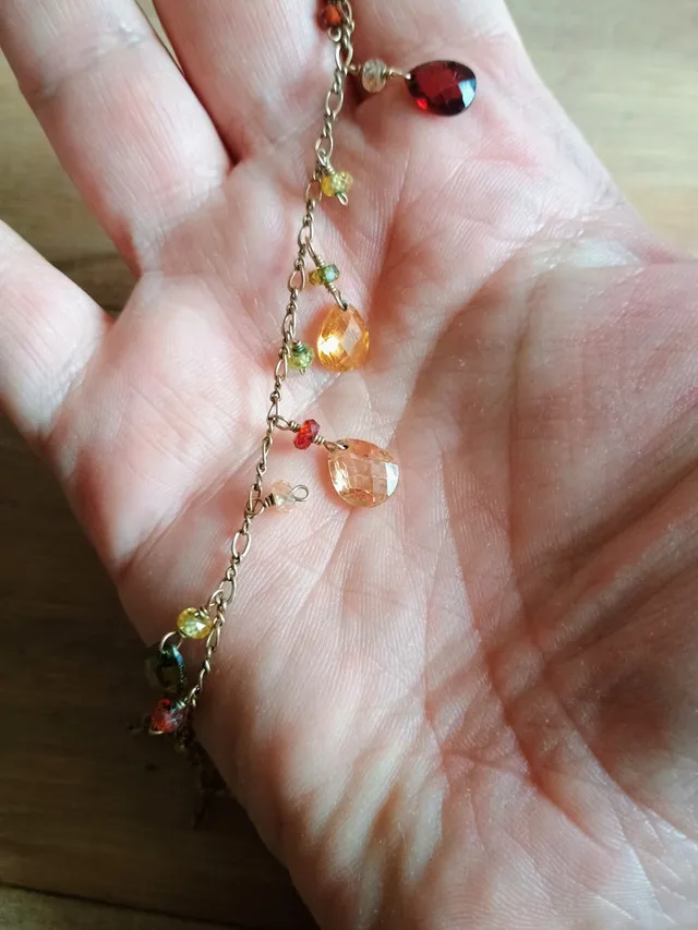 Elegant necklace with semiprecious stones image indicator(3)