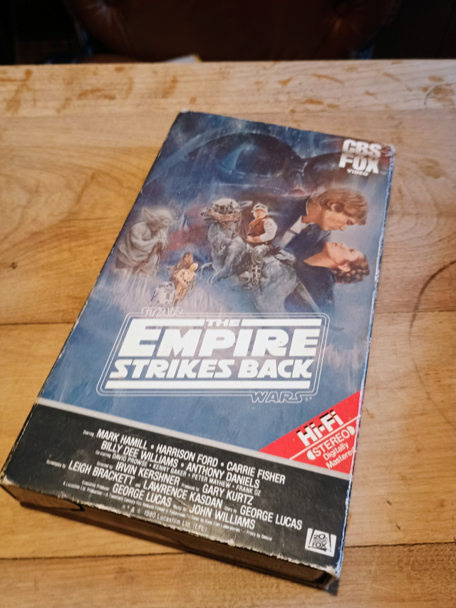 CBS FOX VHS Star Wars Empire Strikes Back, Jedi