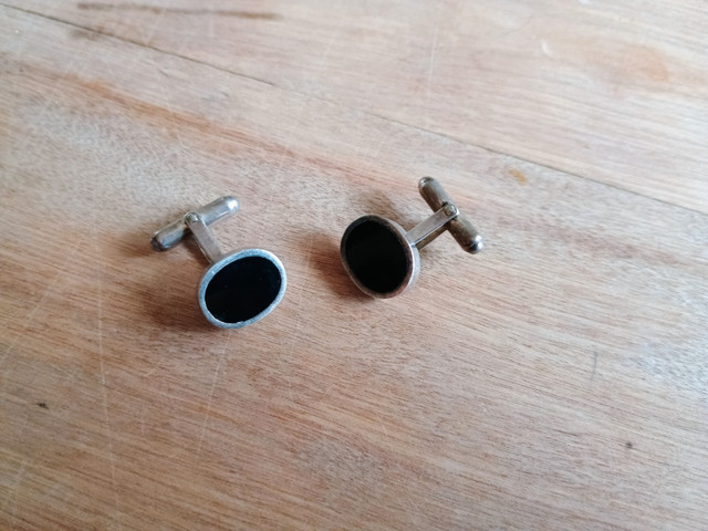 925 silver and onyx black cufflinks - photo 2