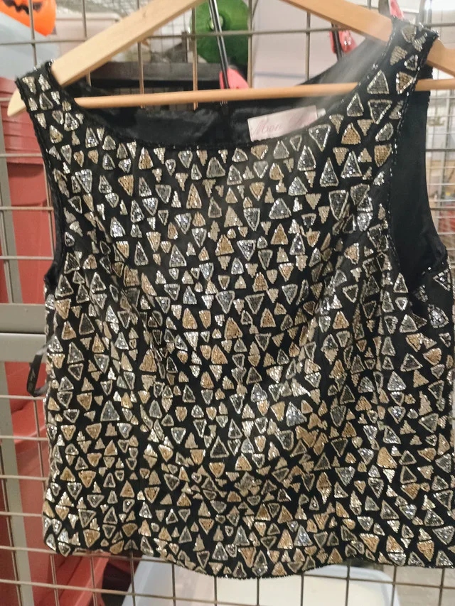 Large vintage 1960s beaded smock top thumbnail