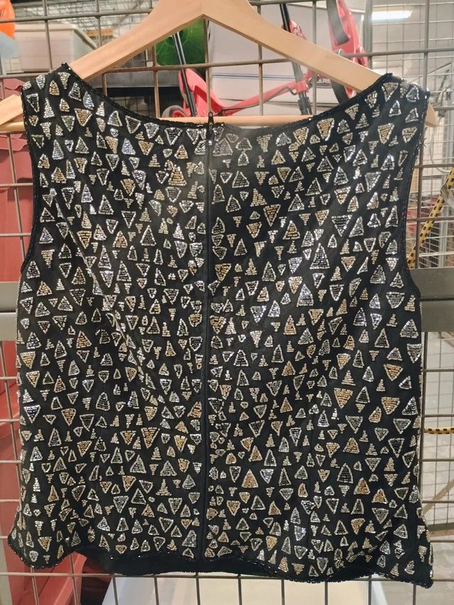 Large vintage 1960s beaded smock top image indicator(4)