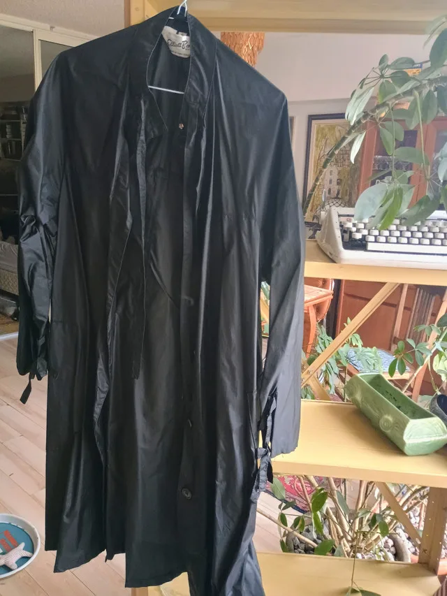 Vintage black women's raincoat thumbnail