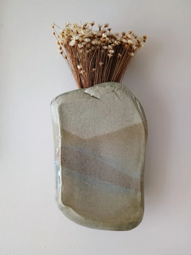 Canadian art pottery wall pocket, vase thumbnail