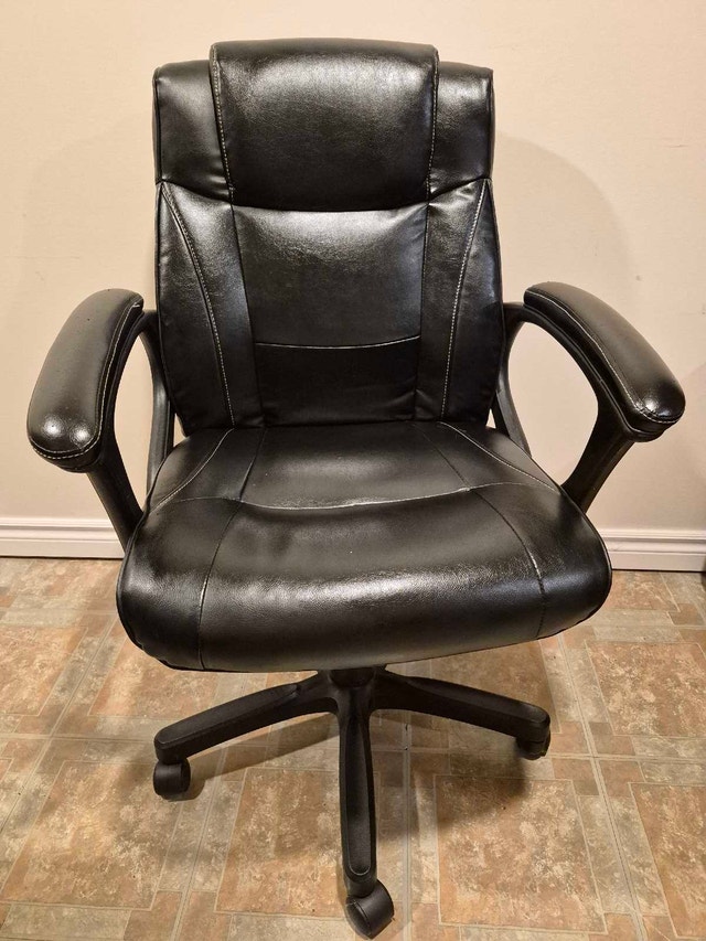 Black Pleather Chair