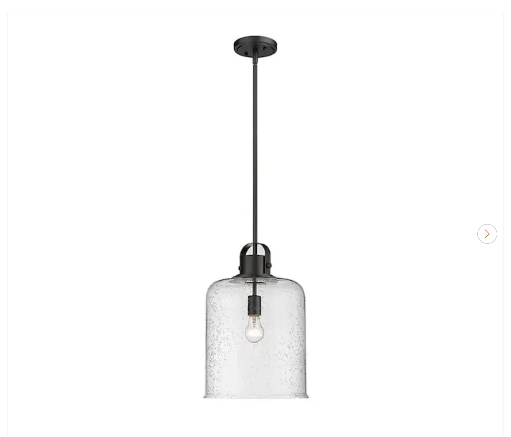 12 in. 1-Light Matte Black Globe Pendant Light - New thumbnail