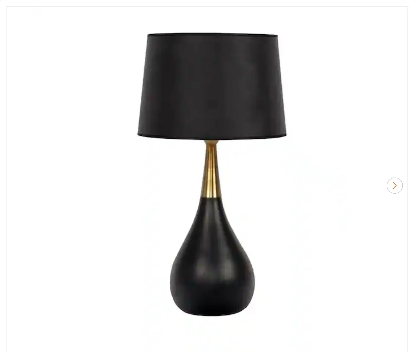 Table Lamp 28 in. Black / Satin Brass - New thumbnail