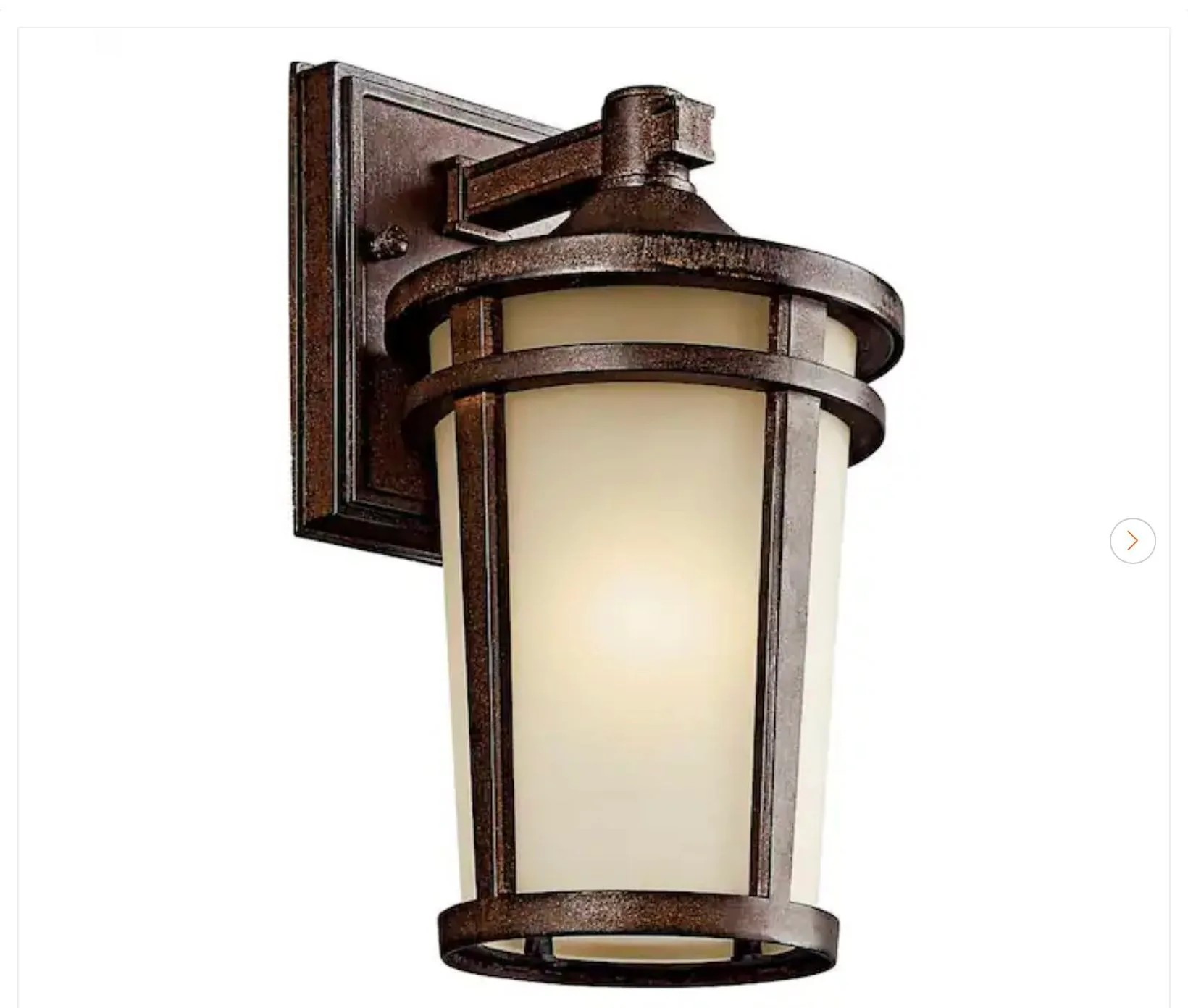KICHLER 11 in. 1-Light Brownst1 Outdoor Wall Lantern - New thumbnail