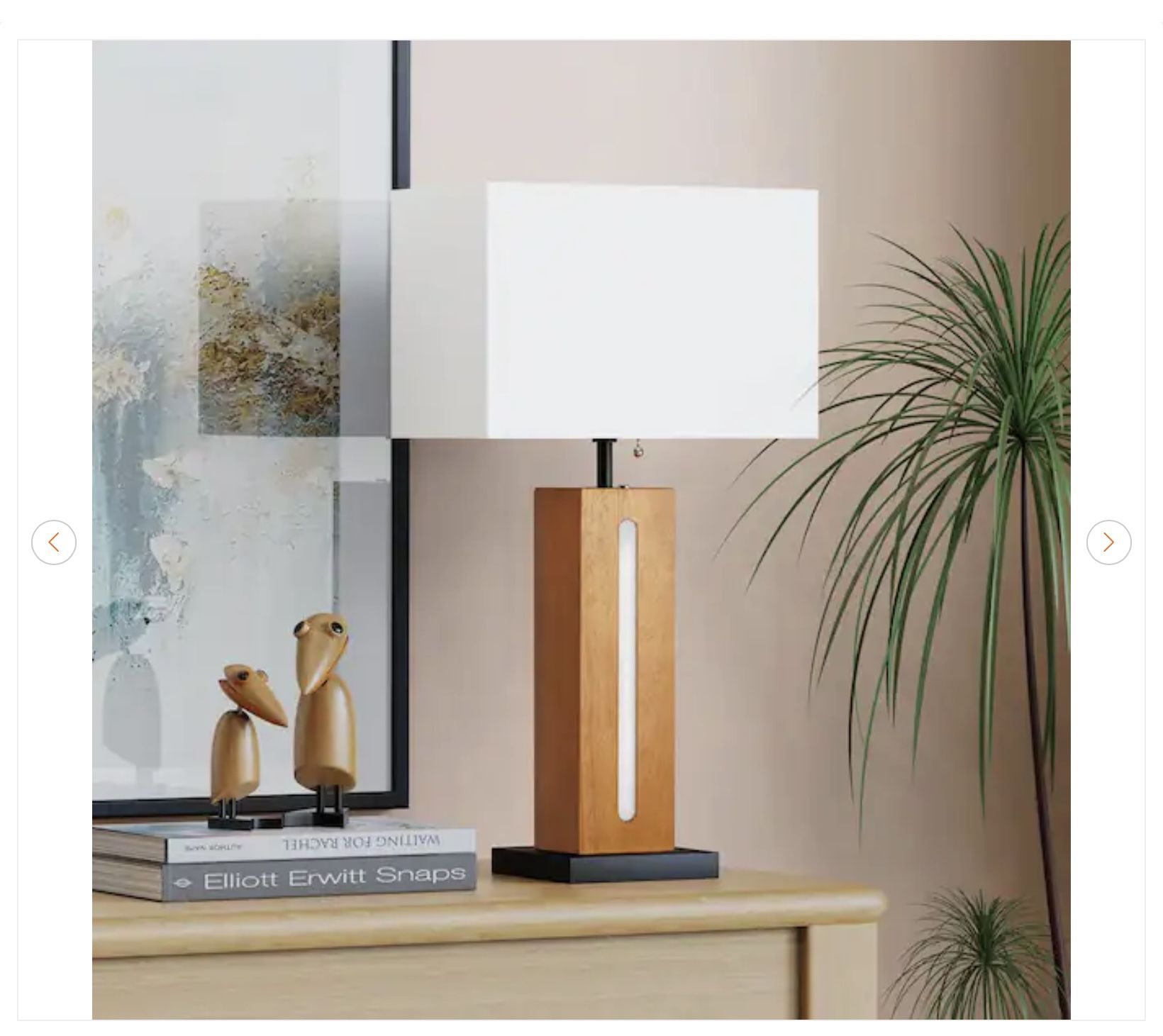 22 in. Rustic Wood Grain Lamps Set of 2 - NEW - photo 4