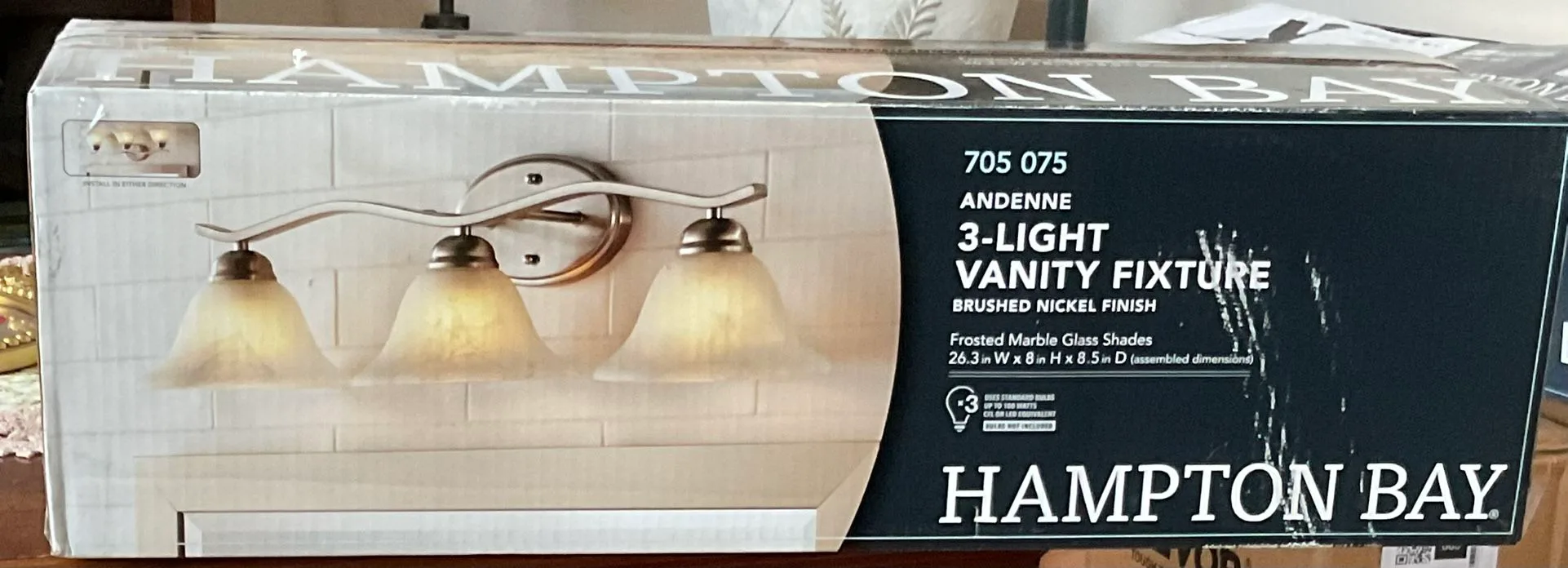 Hampton Bay Andenne 3-Light Vanity Light - New thumbnail