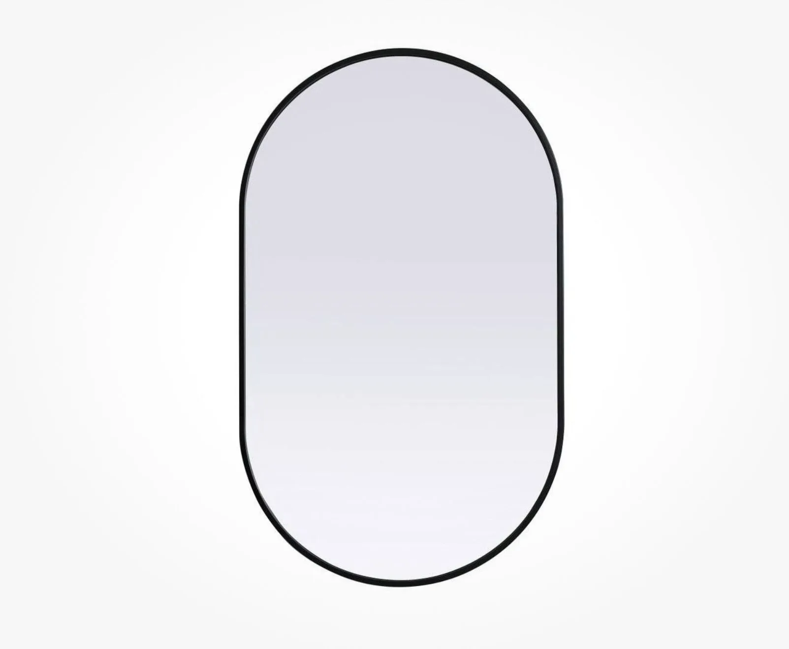 Elegant Lighting Asha Modern Oval Mirror - Black - NEW thumbnail