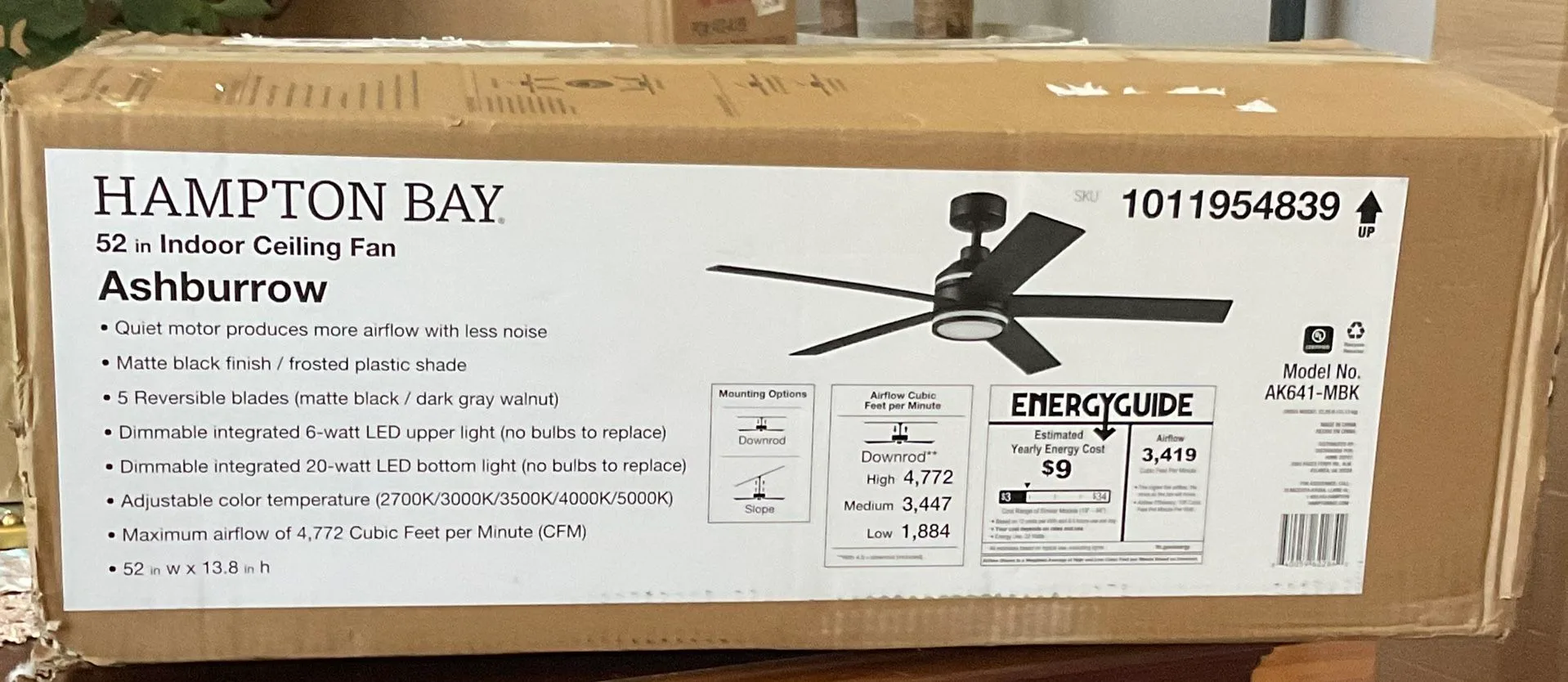 Hampton Bay Ceiling Fan - New thumbnail