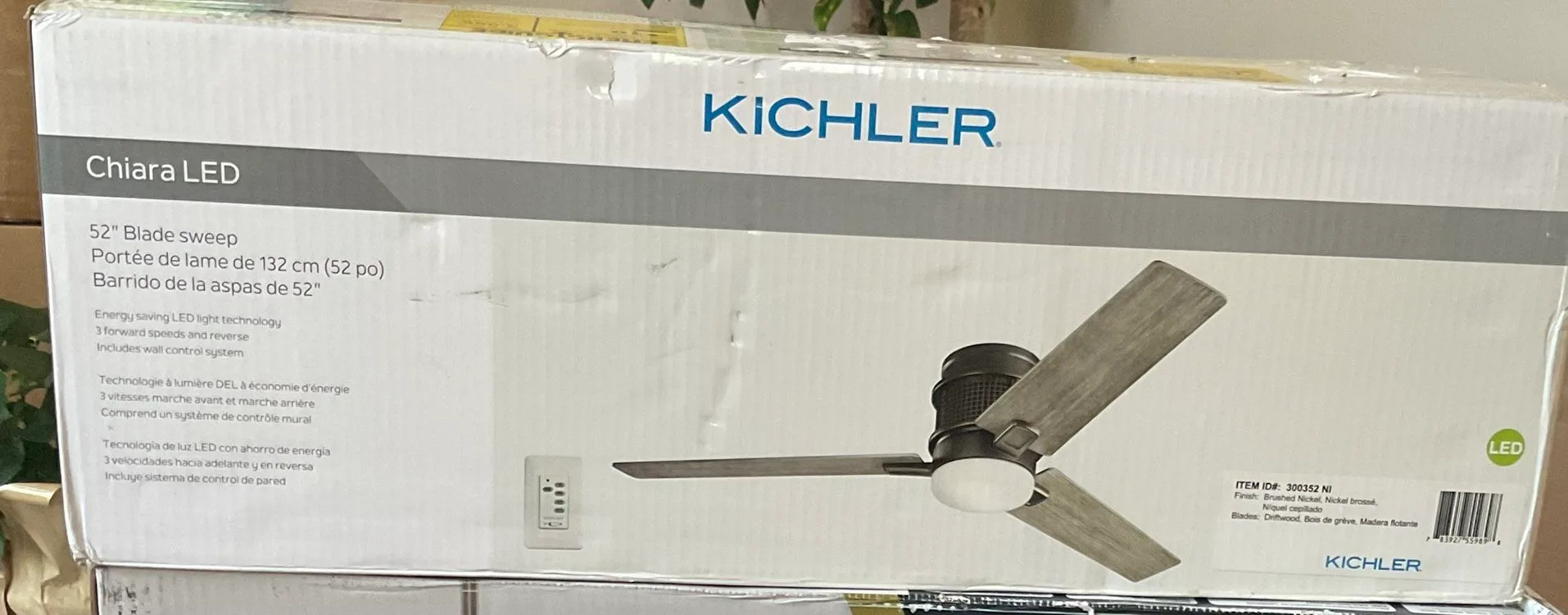 KICHLER Chiara 52 in. Ceiling Fan - New thumbnail