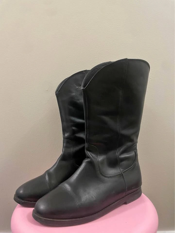 Black Mid-Calf Boots women 6
