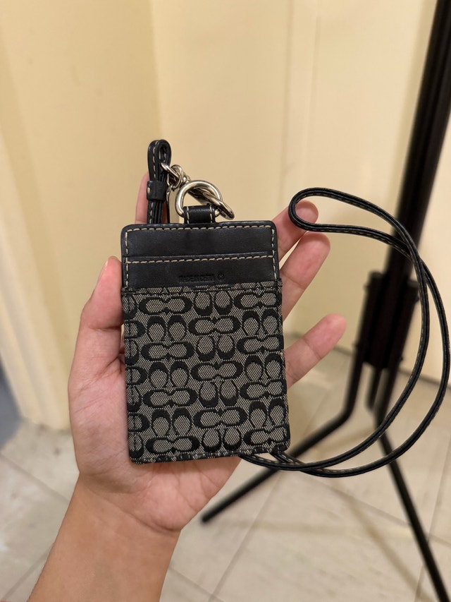 Coach ID Holder with Lanyard