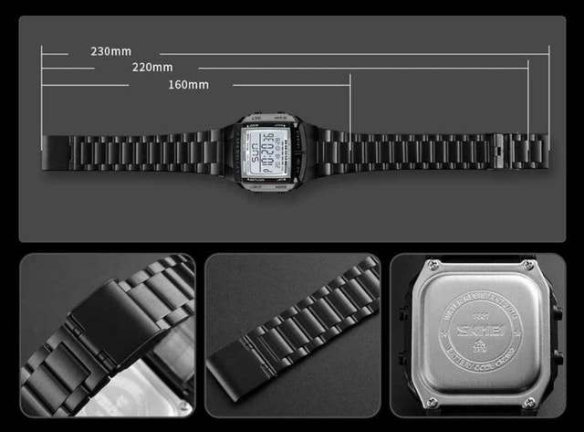 Digital Watch, Dual time, Stop+Timer, 5 alarms - photo 3