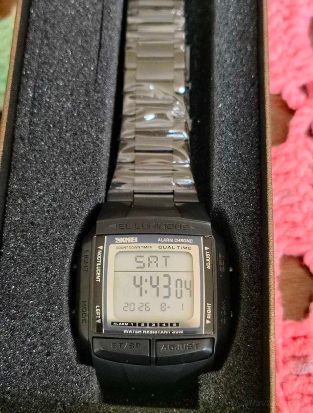 Digital Watch, Dual time, Stop+Timer, 5 alarms - photo 4