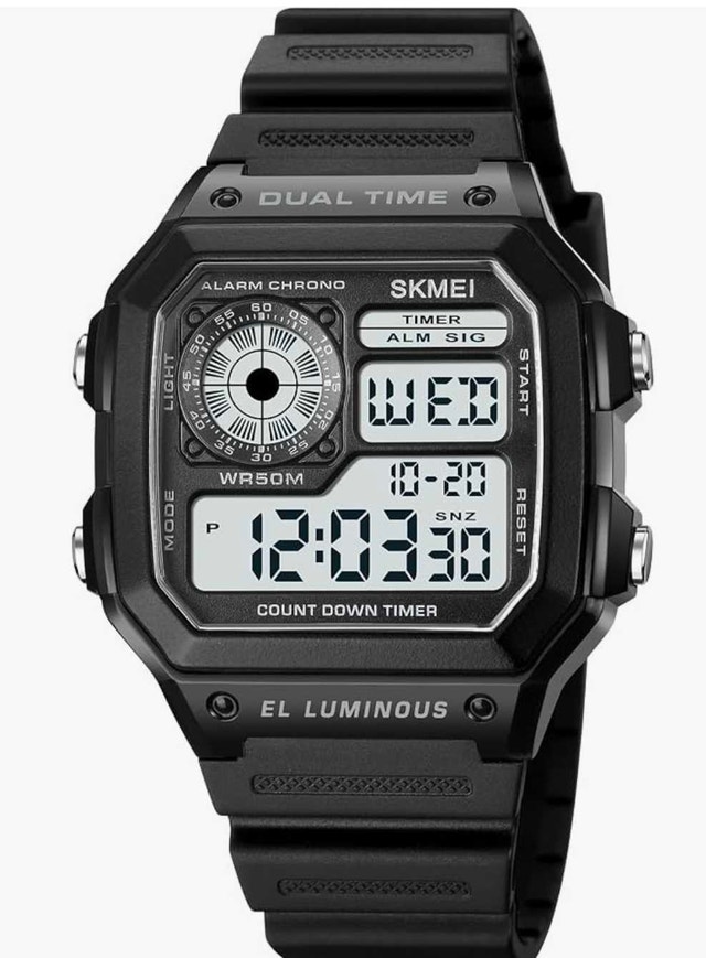 Digital Sports Watch, stop watch, timer, Dual time