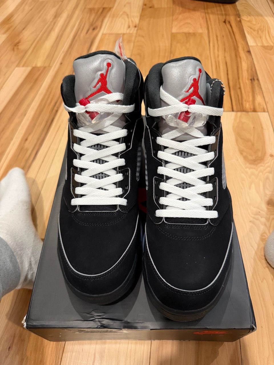 Air Jordan 5 Retro Black Metallic Silver - photo 2
