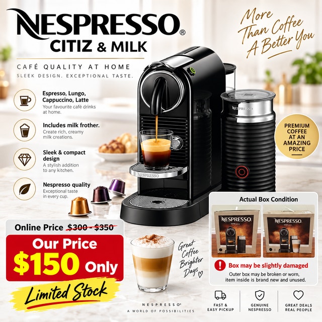 Nespresso CitiZ & Milk Coffee Machine – $150 Clearance - photo 2