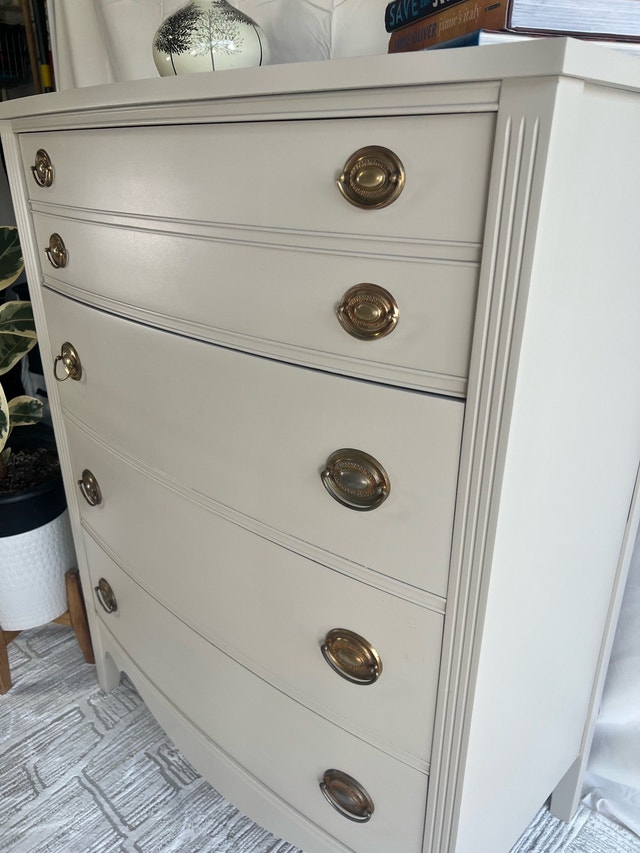 Vintage Dixie Tallboy Dresser – Refinished – Solid Wood Drawers - photo 4