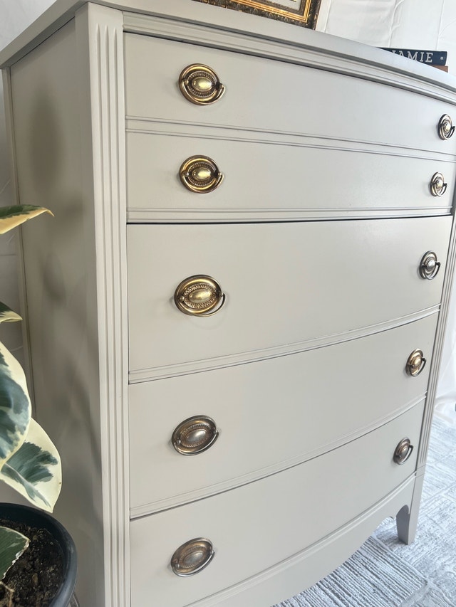 Vintage Dixie Tallboy Dresser – Refinished – Solid Wood Drawers - photo 5