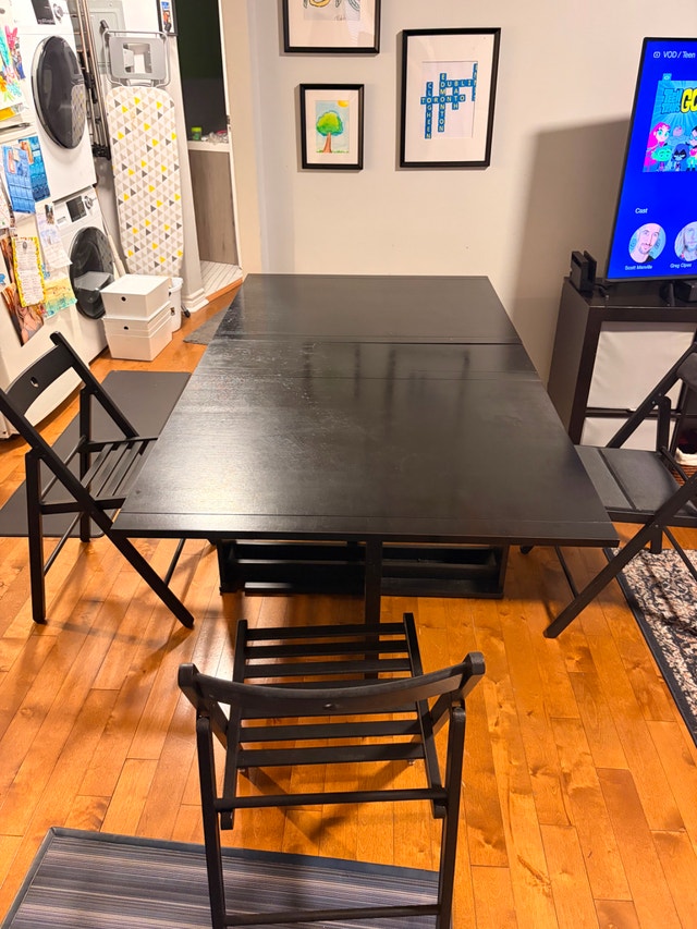 Crate and Barrel Gateleg table