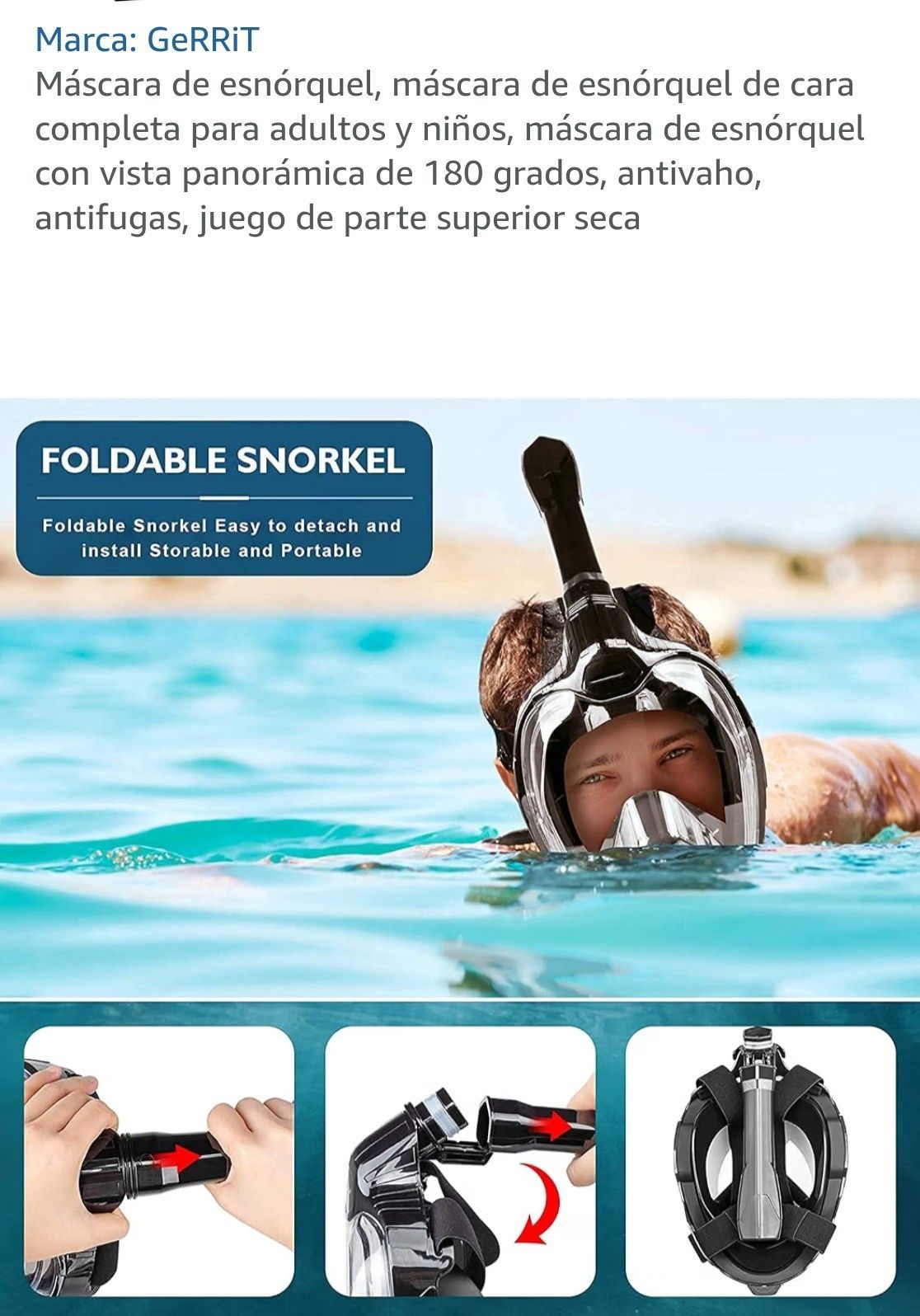 Zipoute Full Face Snorkel Mask - photo 4