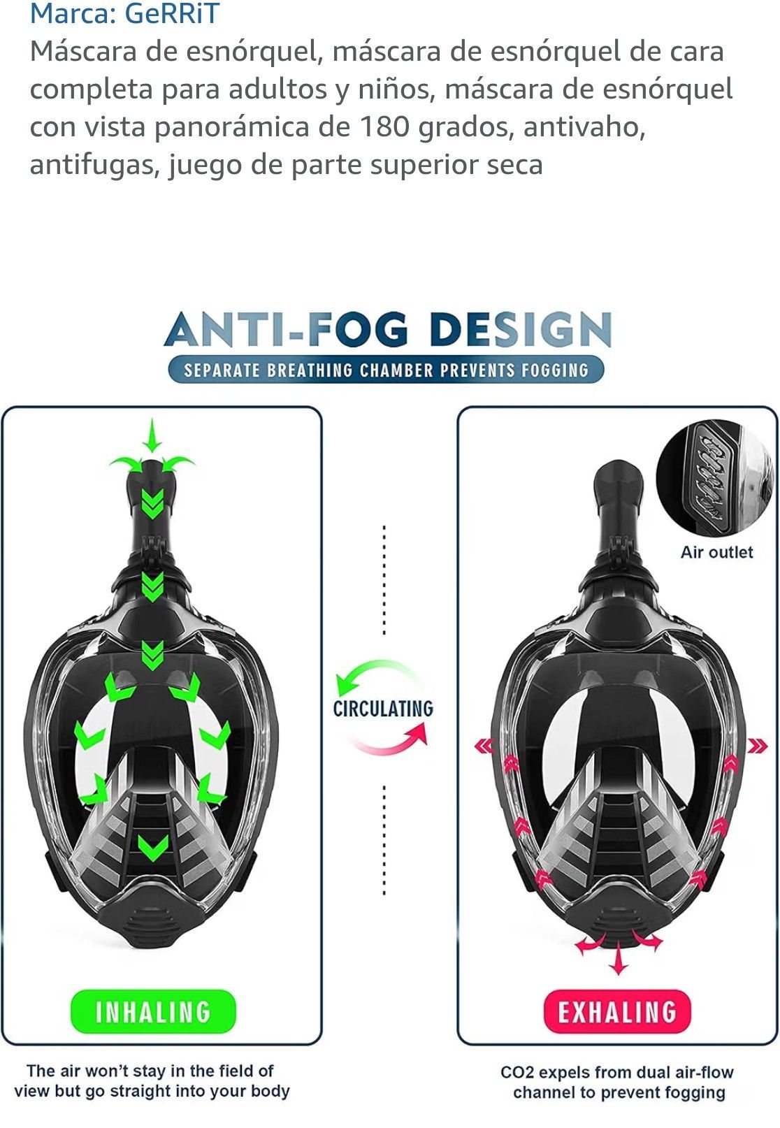 Zipoute Full Face Snorkel Mask - photo 5