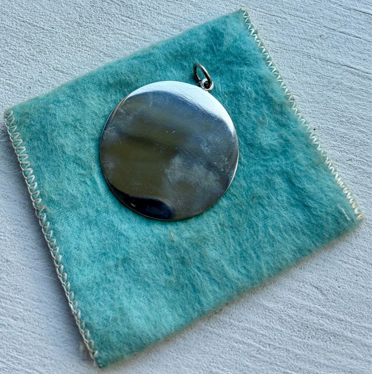 Vintage Tiffany & Co. Sterling Silver XL 44mm Round Pendant - photo 2