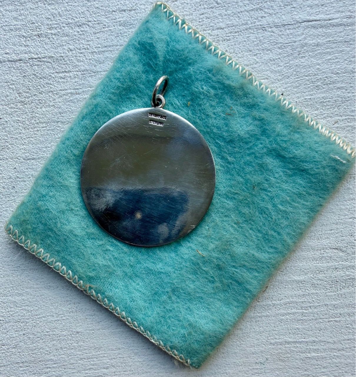 Vintage Tiffany & Co. Sterling Silver XL 44mm Round Pendant - photo 3