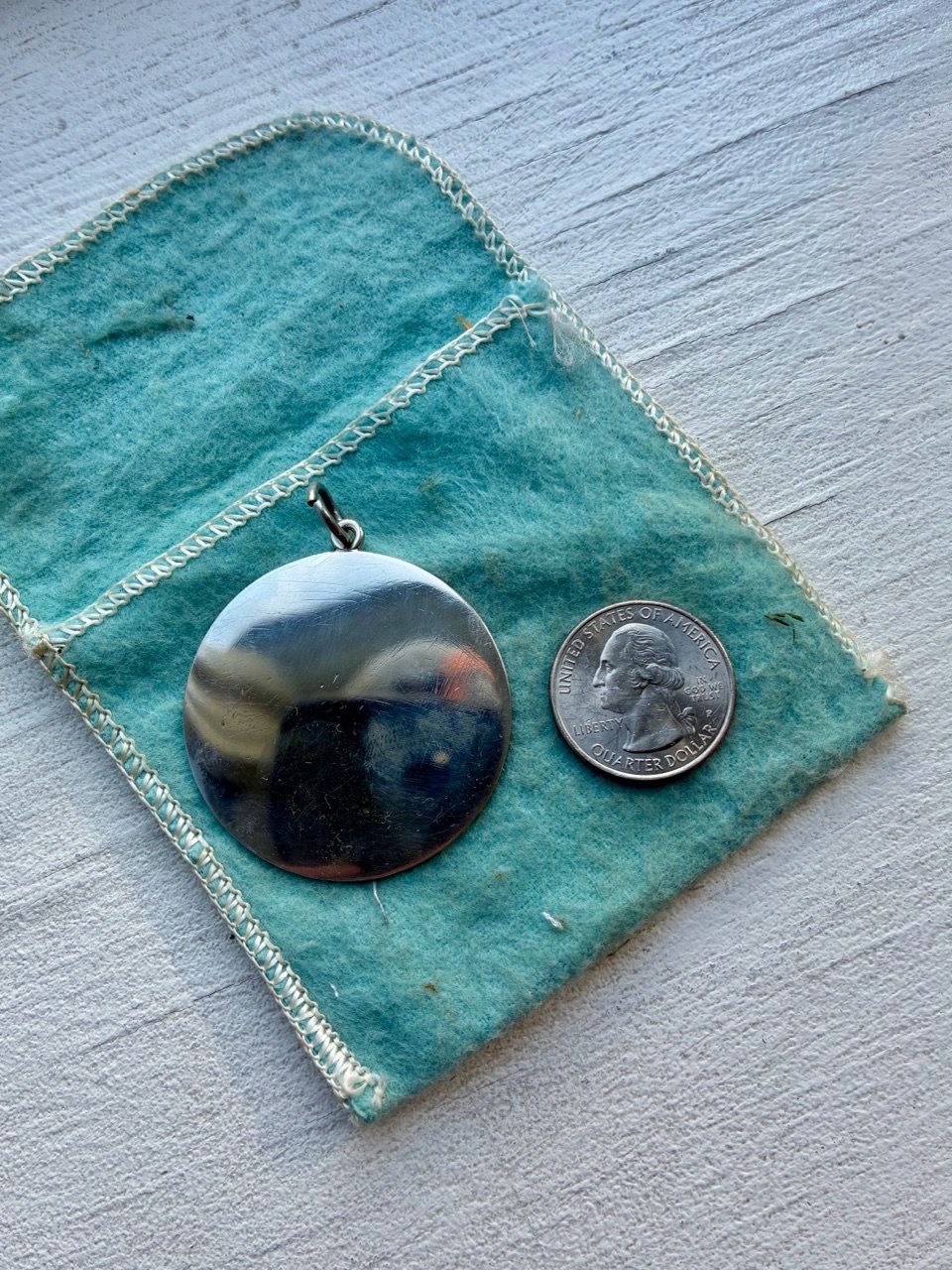 Vintage Tiffany & Co. Sterling Silver XL 44mm Round Pendant - photo 4