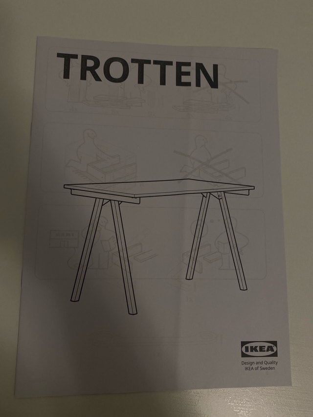 IKEA TROTTEN Desk - White (120x70 cm) - photo 3