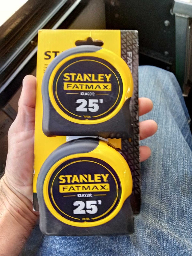 2-25ft fat max tape measure