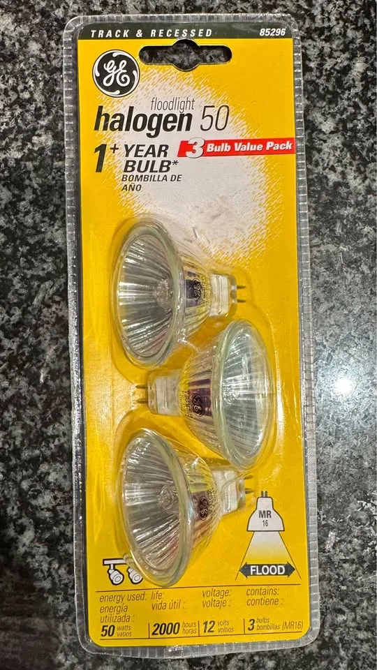 GE Track & Recessed Floodlight 50W - MR16 - 3 bulb 85296 thumbnail