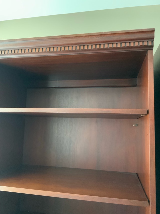 Premium 6 piece solid cherry wood wall unit with inlay - photo 5