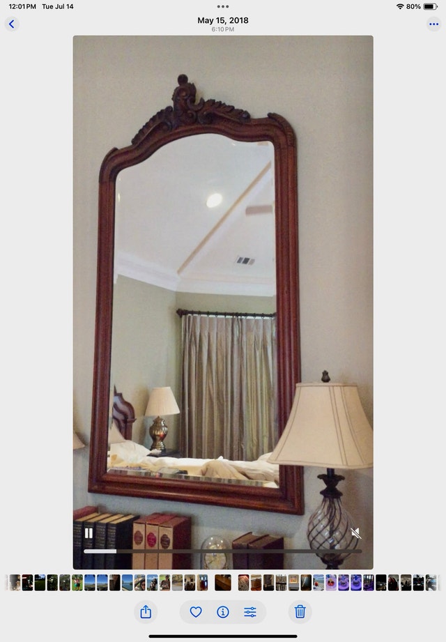 Rare Vintage solid wood Full-Length Mirror - 36”x72”