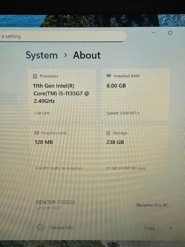 Dell Latitude 5420 - 11th Gen i5 - photo 3