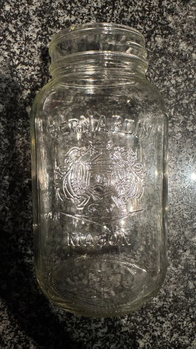 Bernardin Decorative Mason Jars with Lids, Wide Mouth, 1 L thumbnail