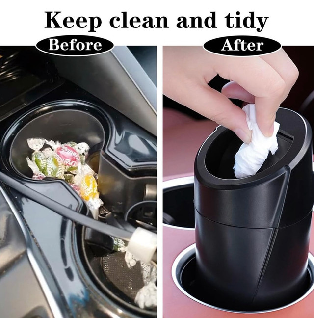 Car Trash Can Bin with Lid - photo 2