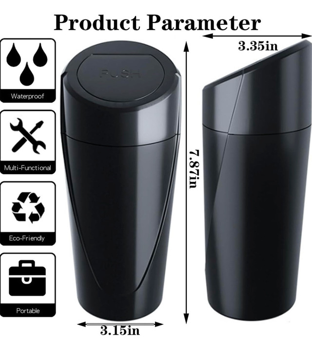 Car Trash Can Bin with Lid - photo 4