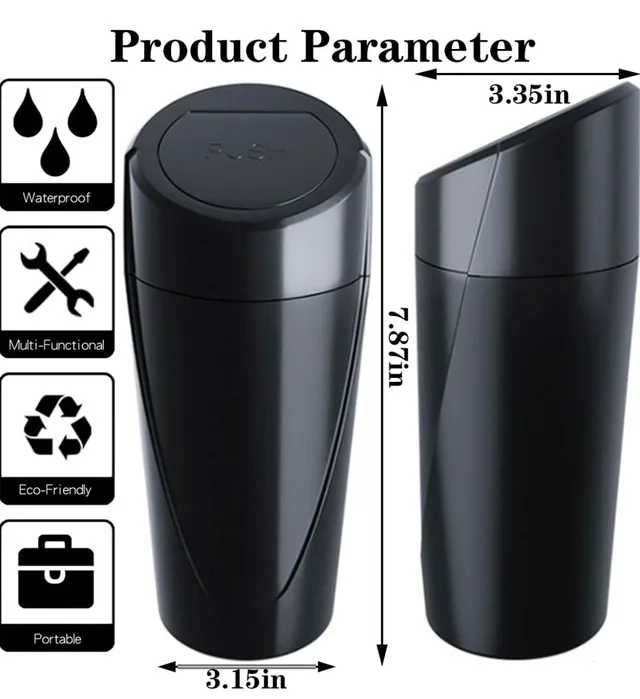 Car Trash Can Bin with Lid image indicator(4)