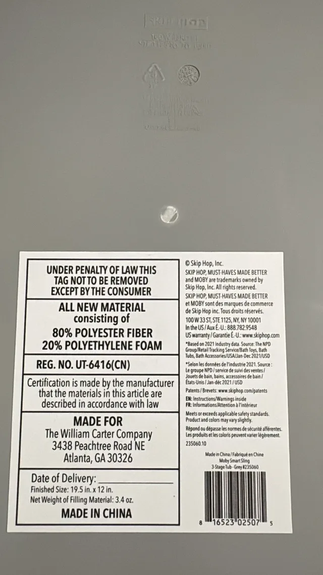 Skip Hop Baby Bath Tub, 3-Stage Smart Sling image indicator(7)