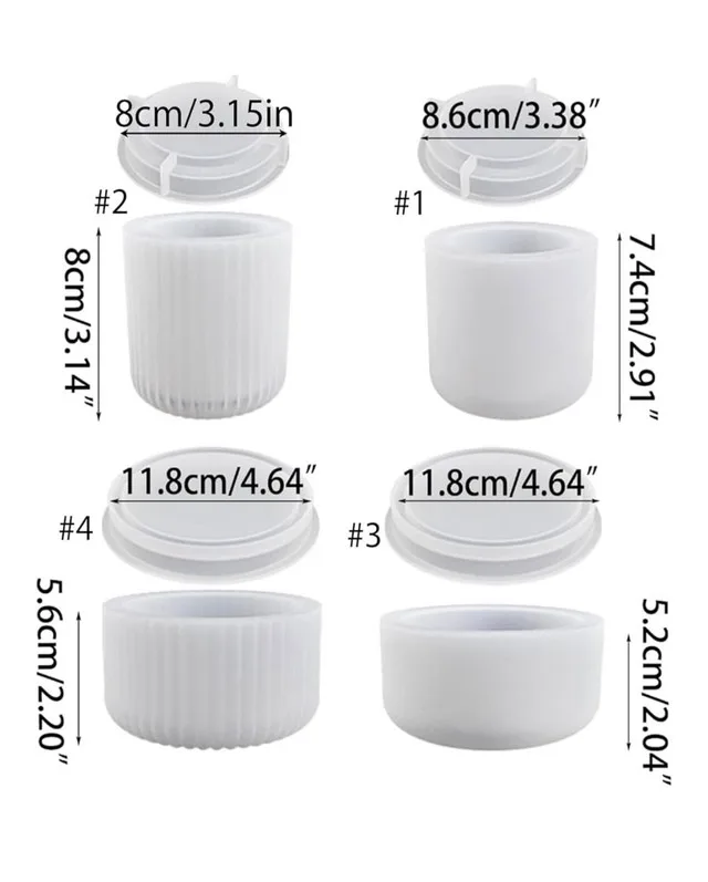 Reusable Silicone Mold with Lid Stand Casting Moulds image indicator(3)
