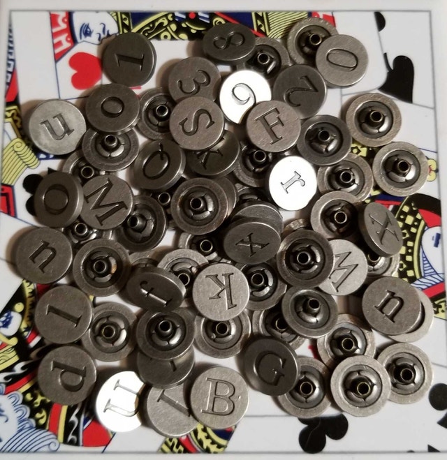 65 Letter Button Snap Fasteners