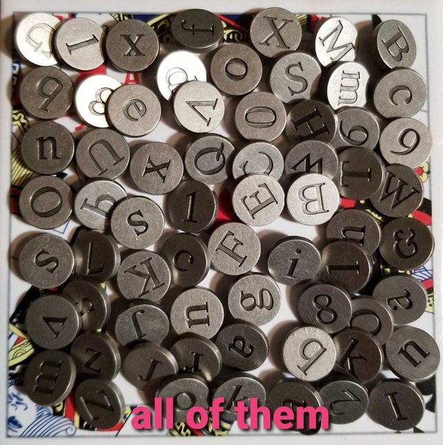 65 Letter Button Snap Fasteners - photo 2