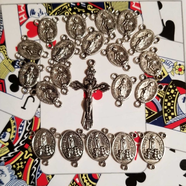 50 cents only rosary charms + Crucifix