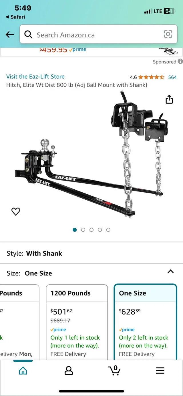 Eaz-Lift Elite Weight Distribution Hitch TR3 WEIGHT DISTRI image indicator(6)